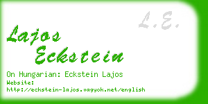 lajos eckstein business card